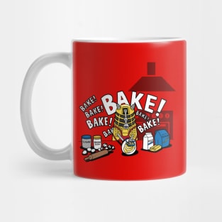 Funny Retro Alien Villain Baking Cartoon Quote Mug